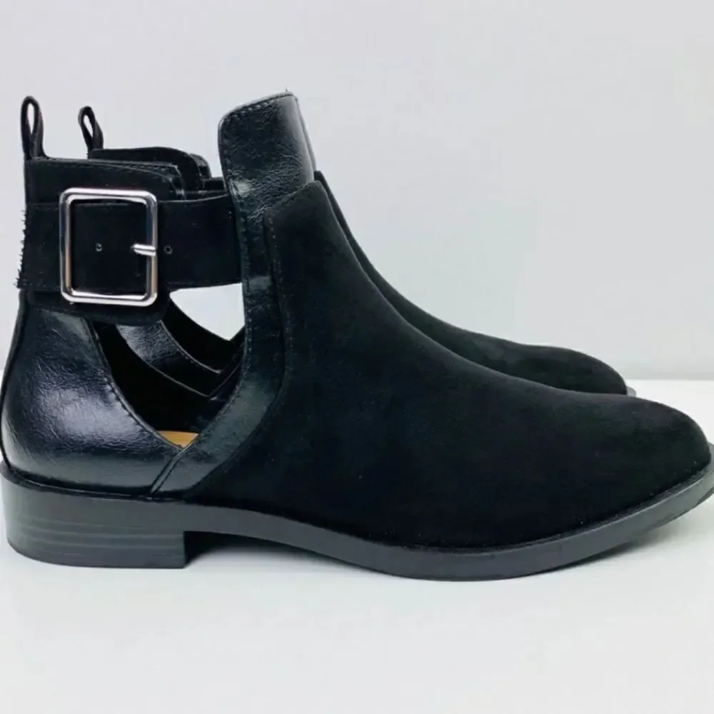 ZARA TRAFALUC ADJUSTABLE BUCKLE CLOSURE ANKLE BOOT